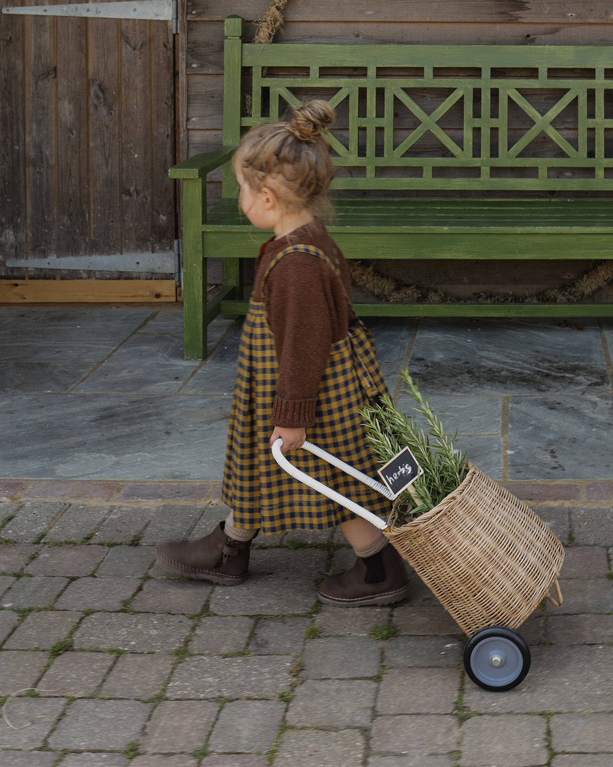 CHESTNUT GINGHAM TRIBE SKIRT