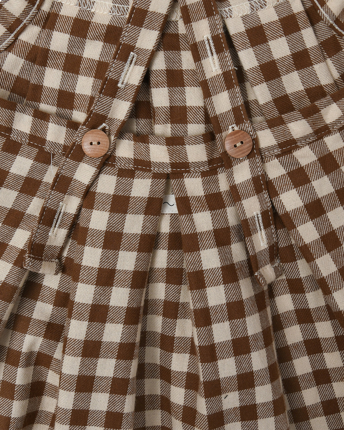 CHESTNUT GINGHAM TRIBE SKIRT