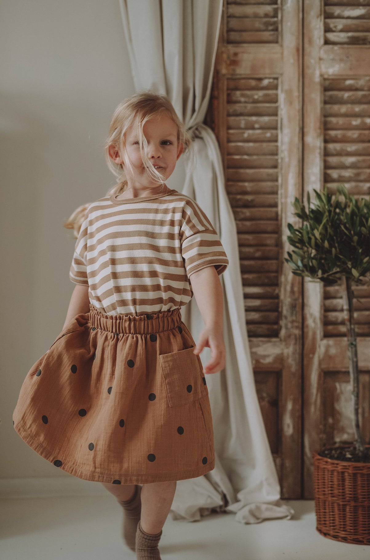 Organic Zoo Gold Dots Tutti Skirt 2-3y - ボトムス