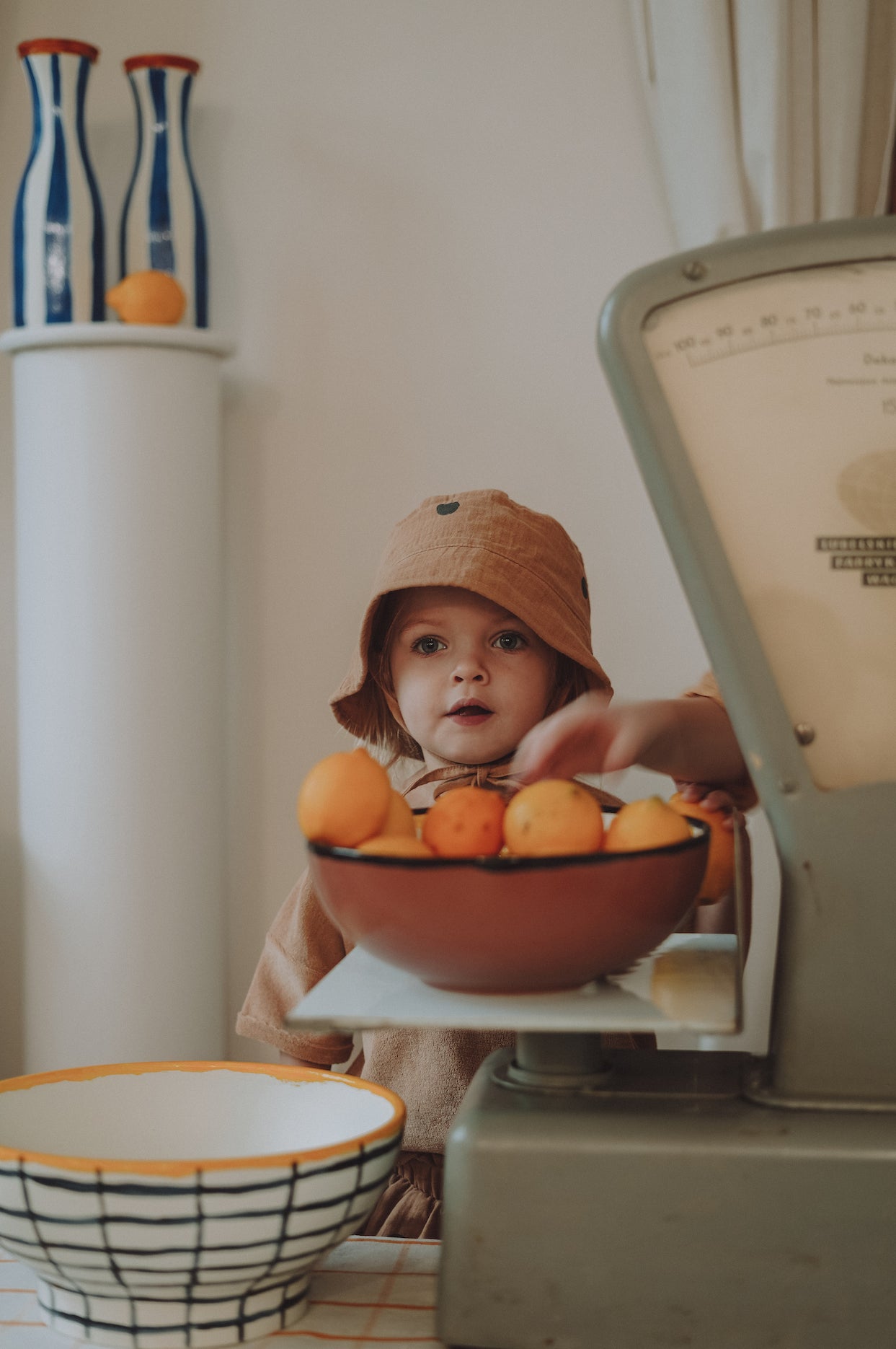 GOLD DOTS BUCKET SUN HAT