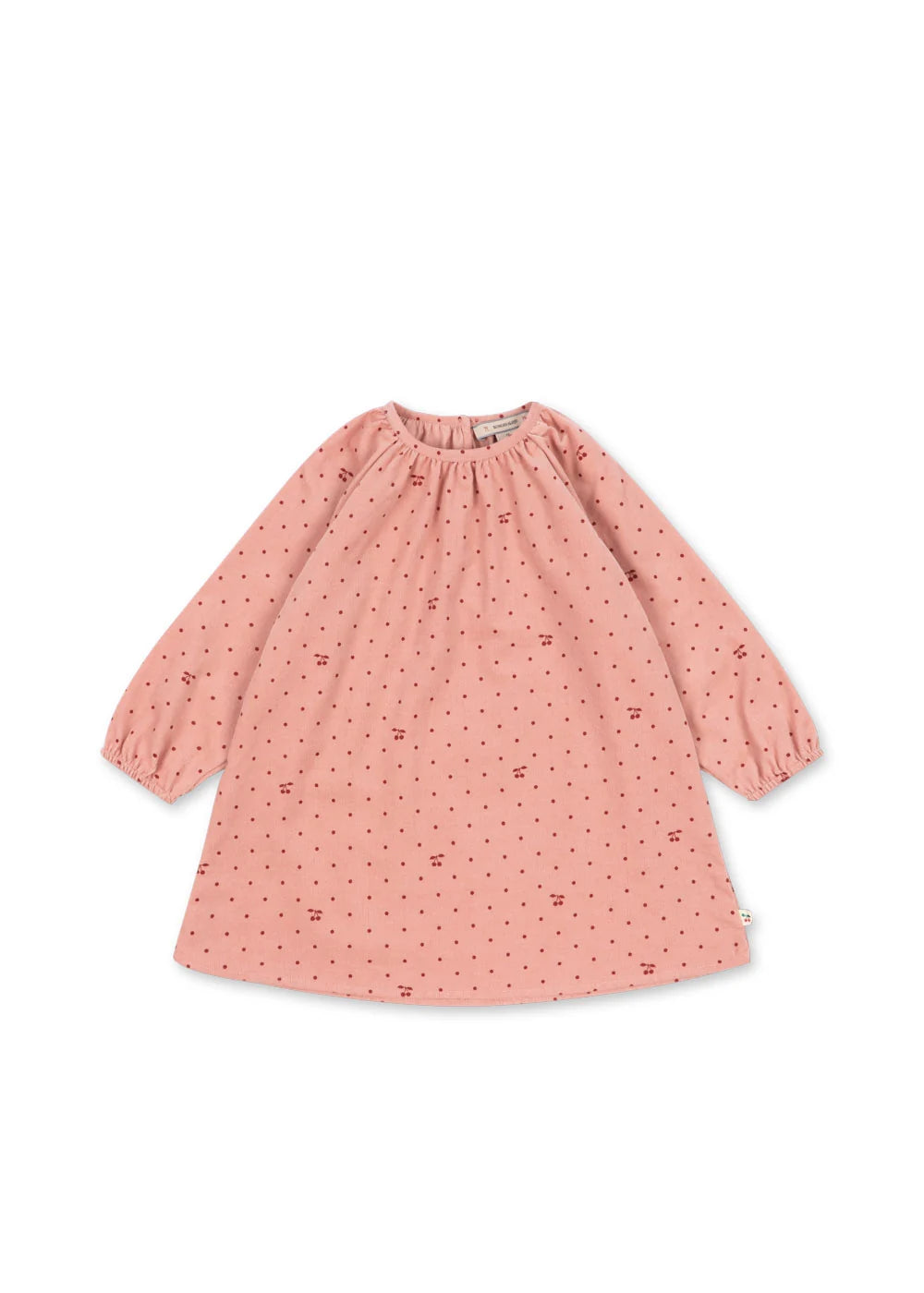 MARLO DRESS GOTS-CHERRY DOT SCARLET