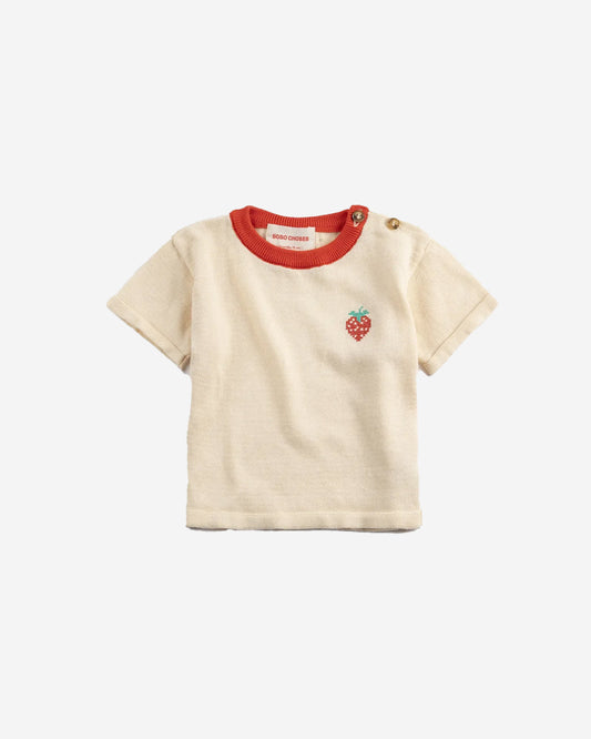 PIXEL STRAWBERRY KNITTED TSHIRT