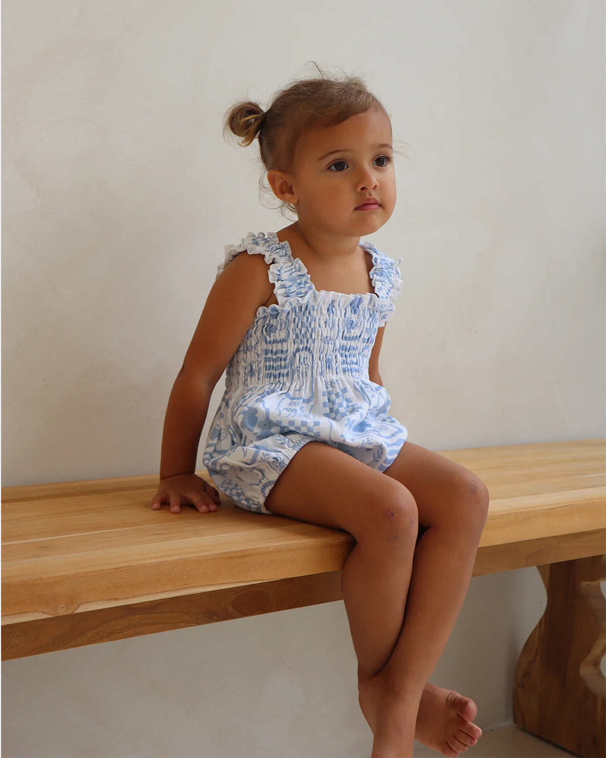 ESME ROMPER - BLUE/WHITE