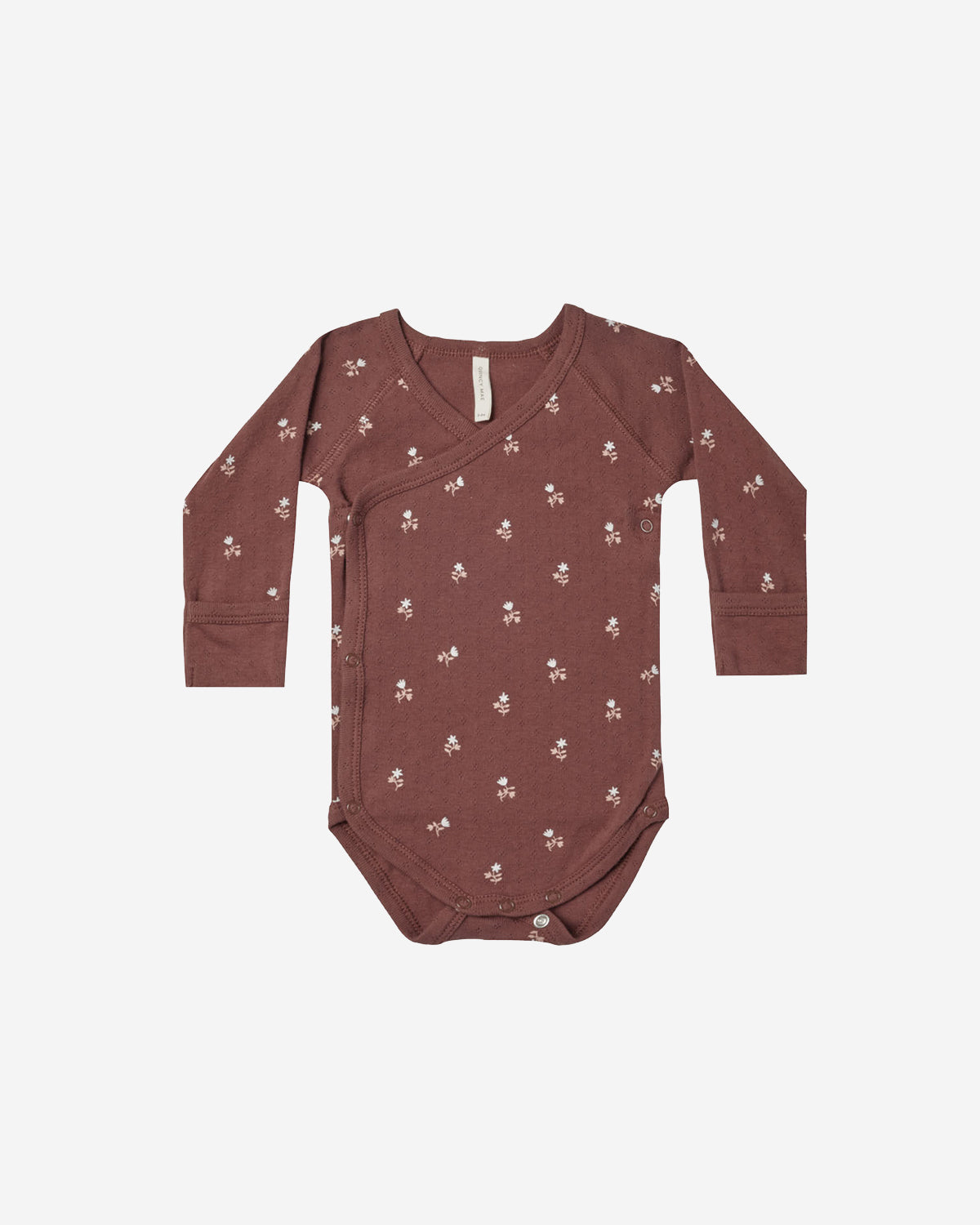 SIDE-SNAP BODYSUIT - PLUM FLEUR