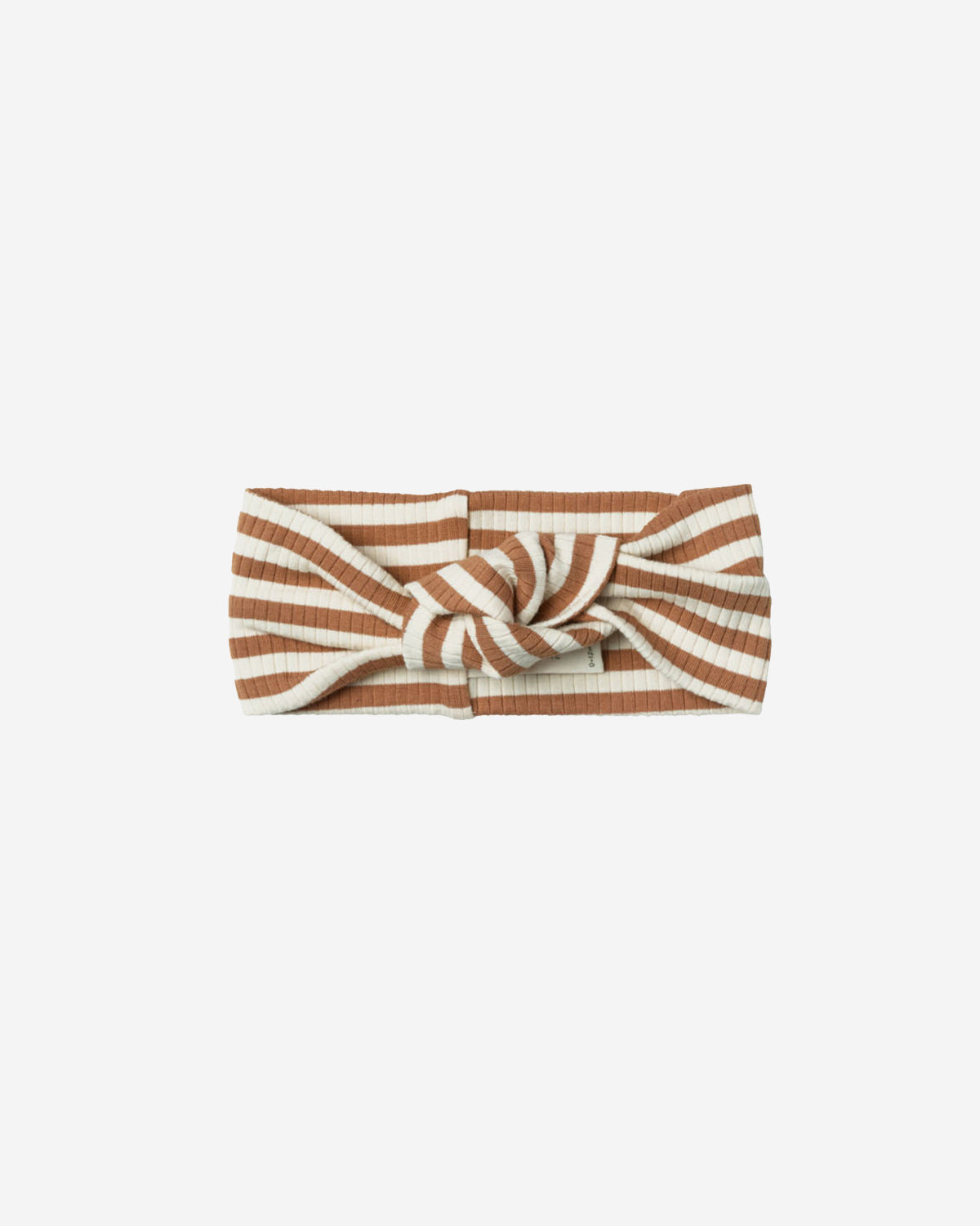 RIBBED KNOTTED HEADBAND - CINNAMON STRIPE