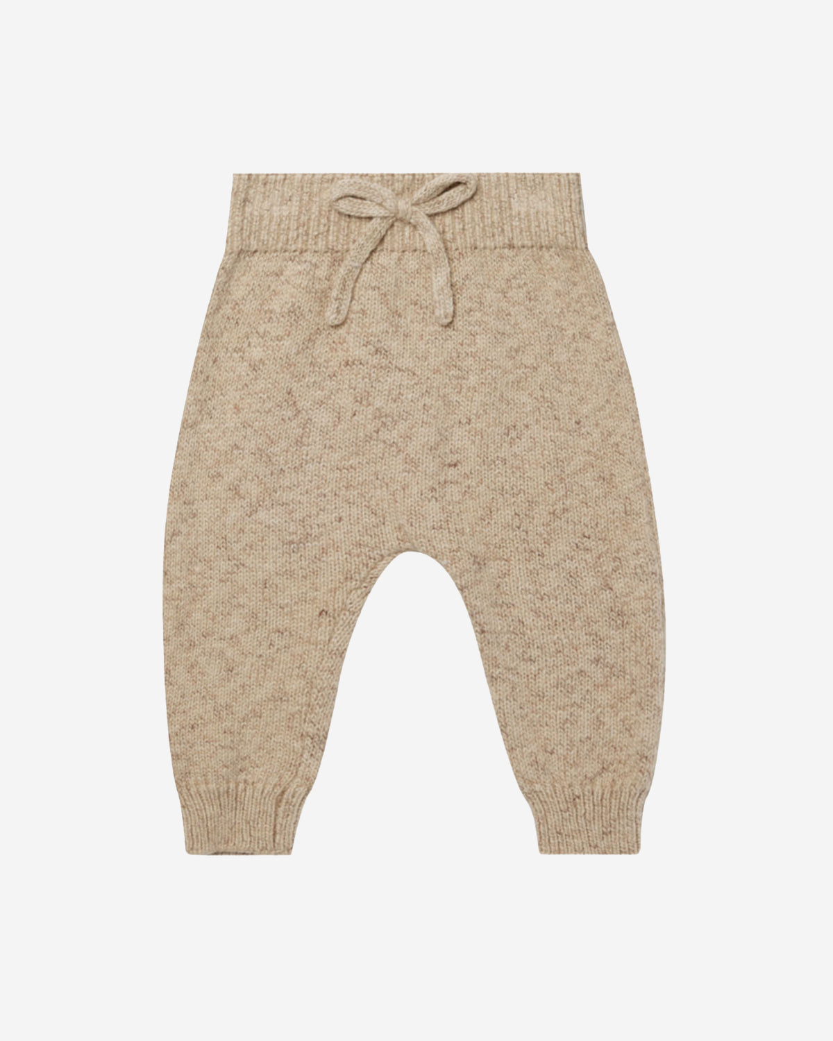 SPECKLED KNIT PANT - LATTE