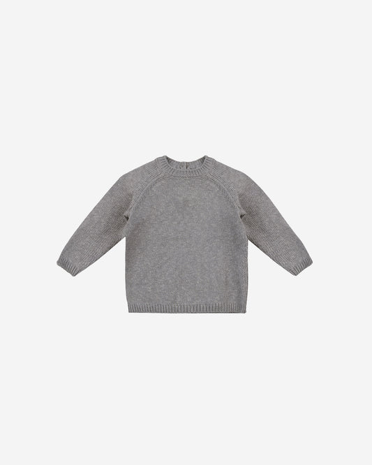 KNIT SWEATER - HEATHERED LAGOON