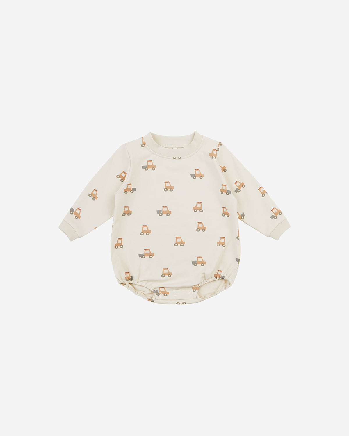 CREWNECK BUBBLE ROMPER - TRACTOR