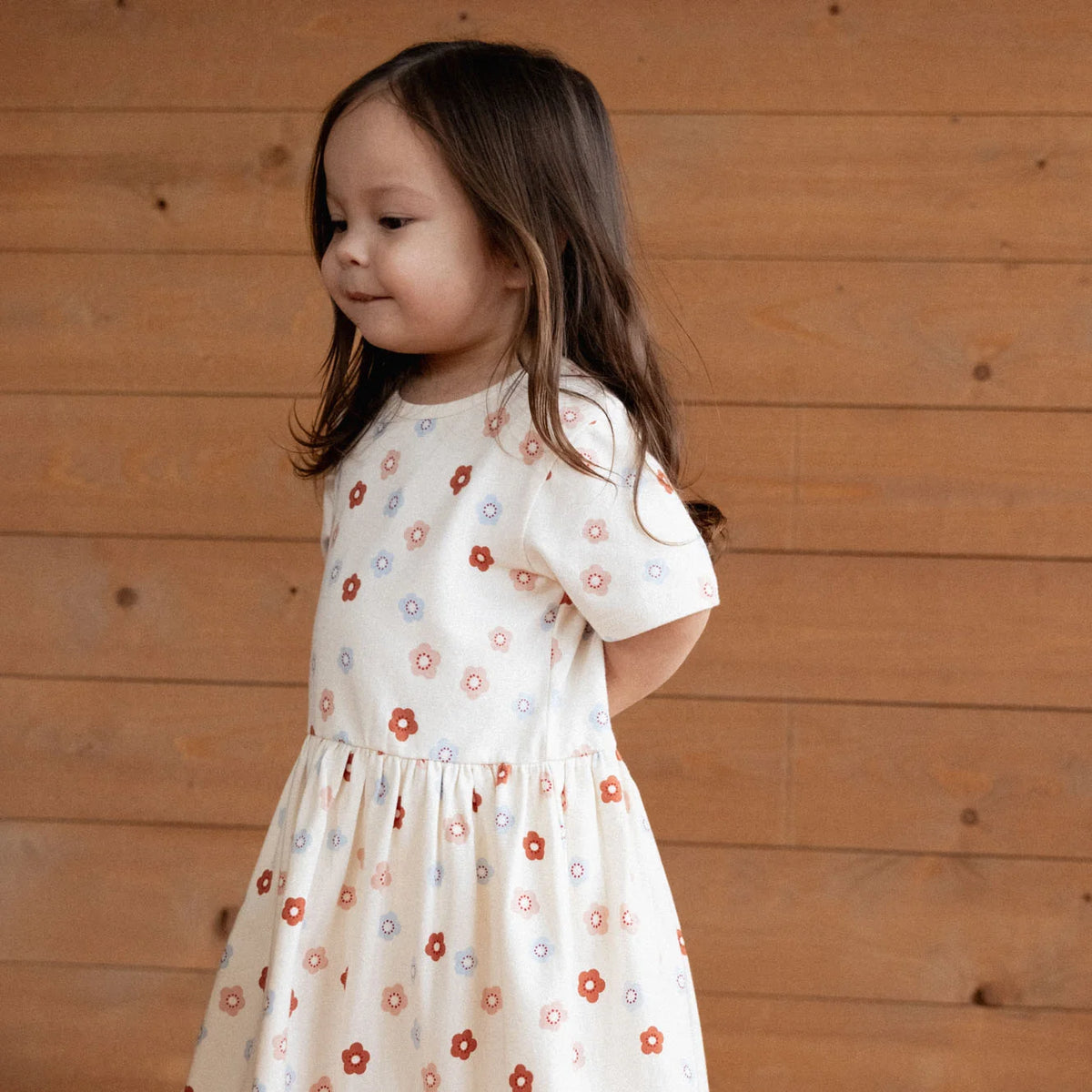 SATURDAY DRESS - PETITE FLORA STAMP PRINT