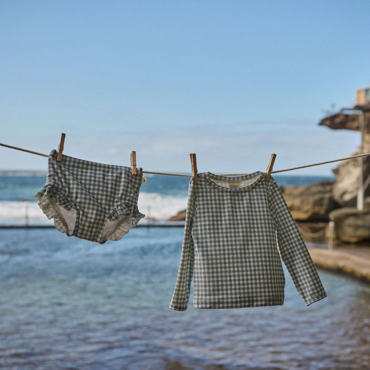 SPLASH TOP - BLUE GINGHAM