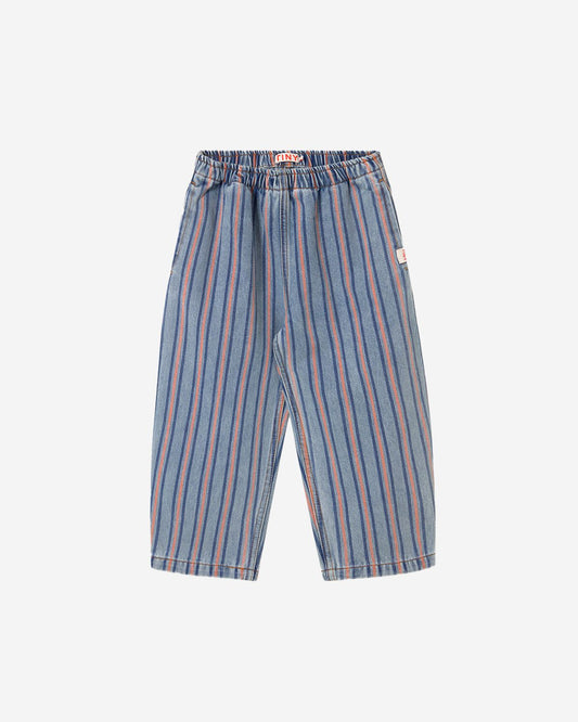 STRIPES MULTICOLOR PANT light blue denim