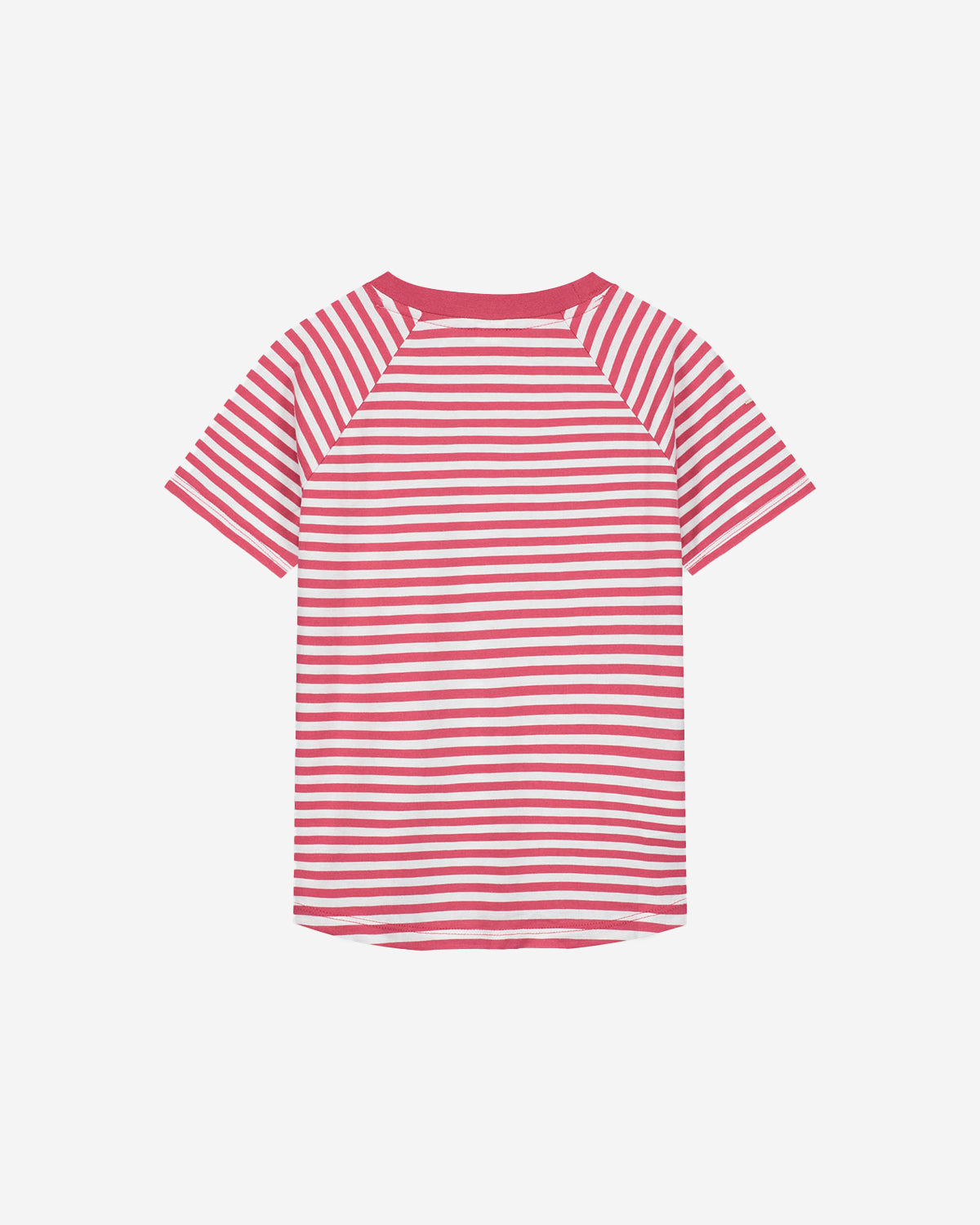 CREWNECK TEE GOTS - CHERRY & OFF WHITE