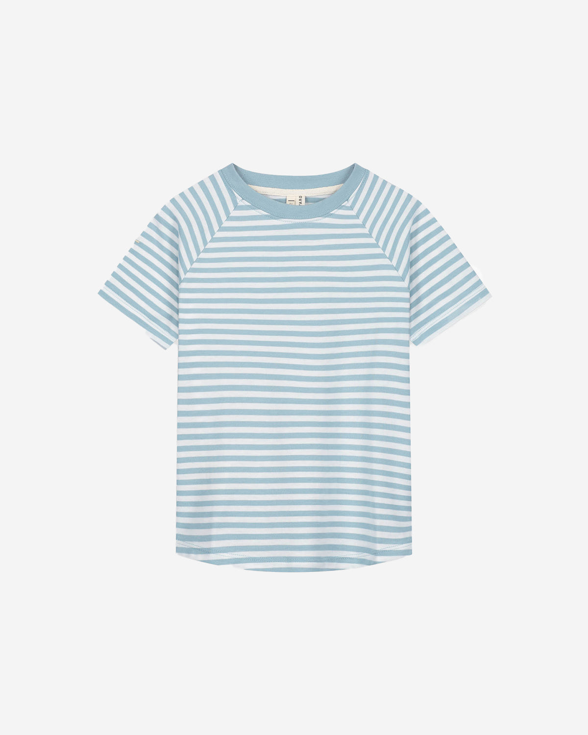 CREWNECK TEE GOTS - SKY & OFF WHITE