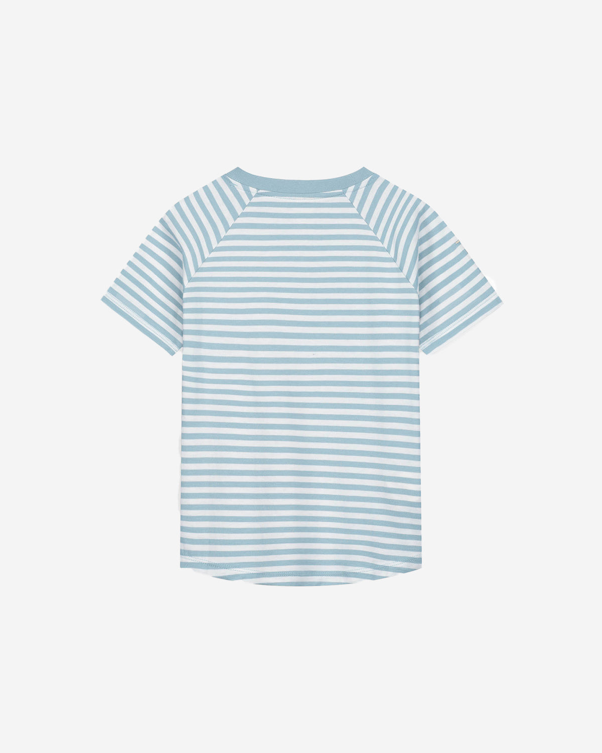 CREWNECK TEE GOTS - SKY & OFF WHITE
