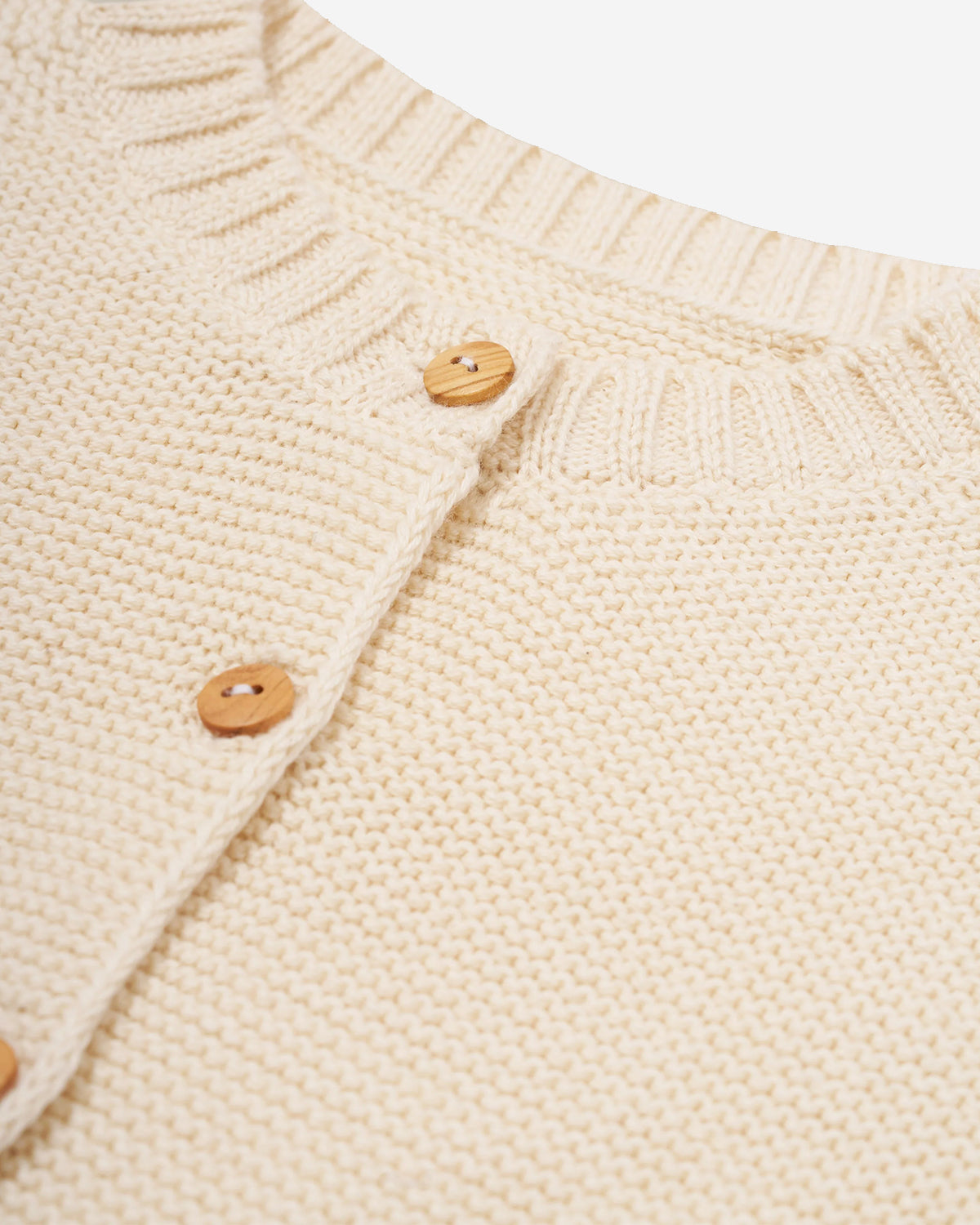 UNDYED COTTON KNITTED CARDIGAN