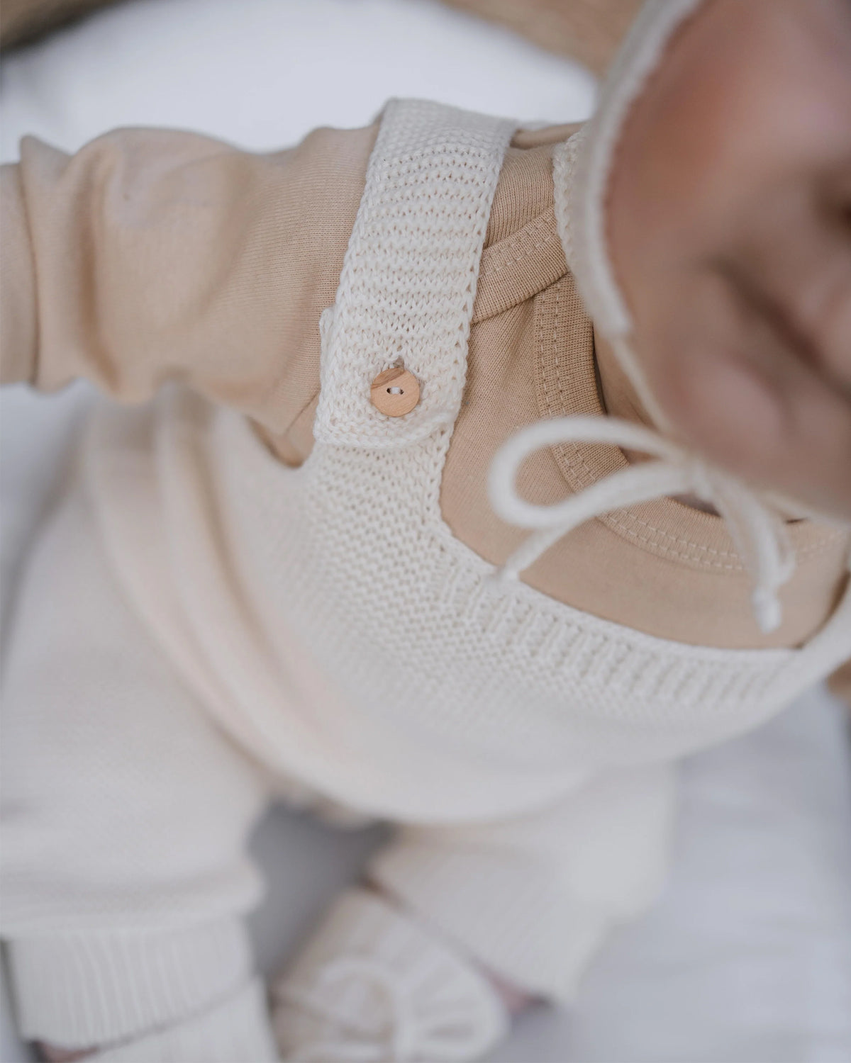 UNDYED COTTON KNITTED SALOPETTE