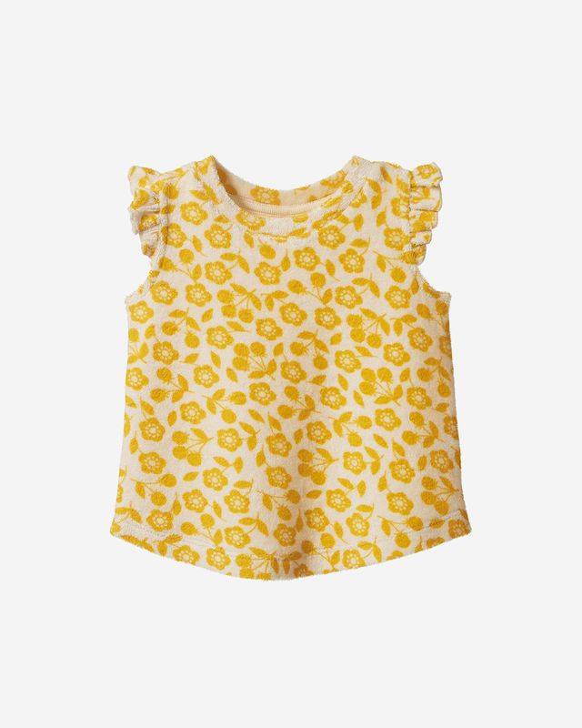 FLEUR TEE TERRY - KITCHEN GARDEN FREESIA PRINT