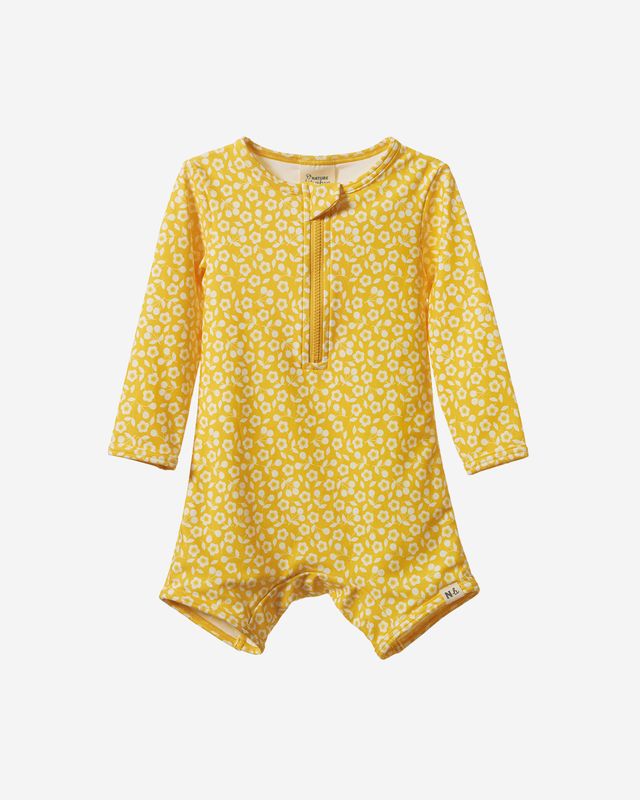 ONE PIECE BATHING TRUNKS - KITCHEN GARDEN FREESIA PRINT