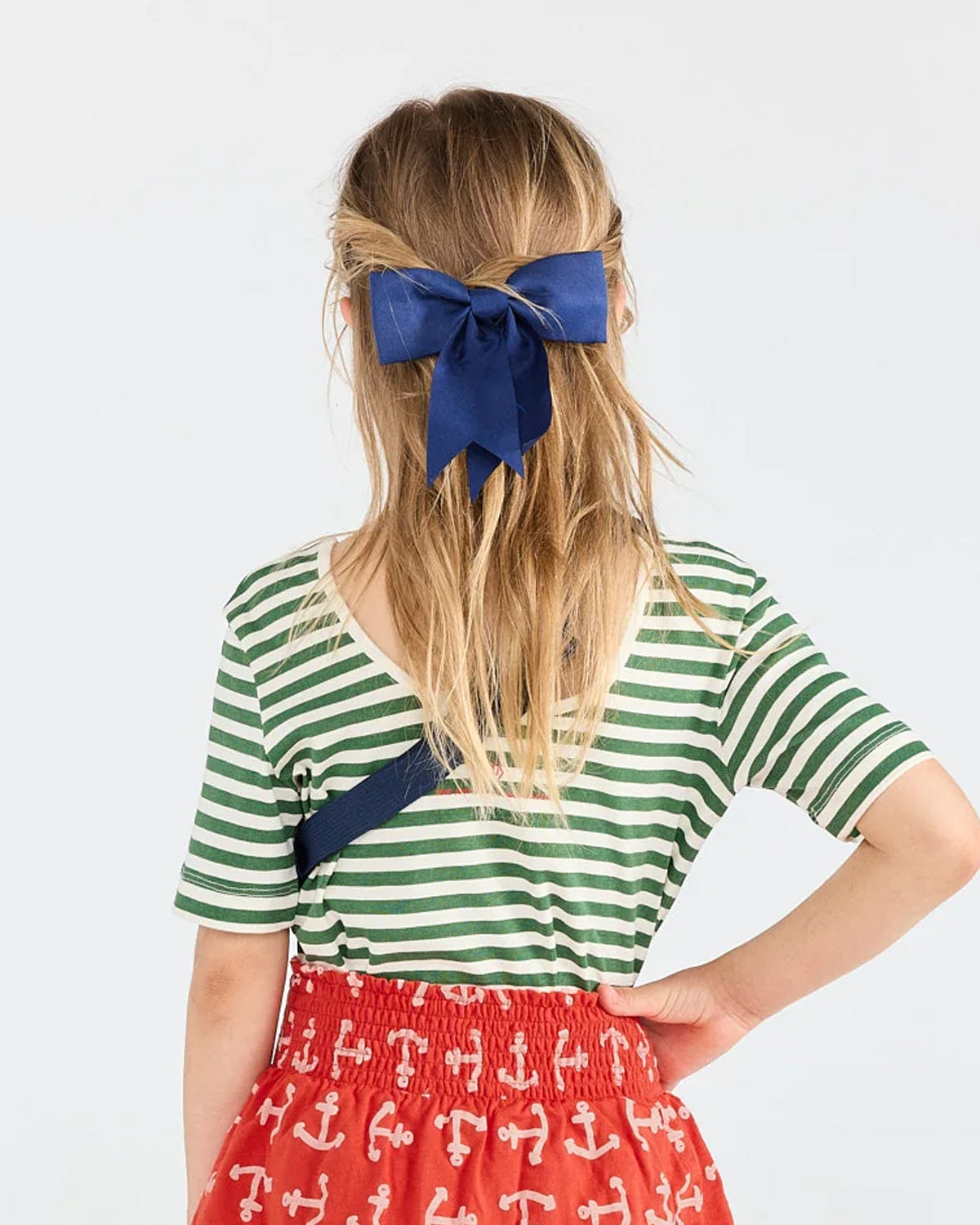 DEEP BLUE COATI BOW HAIR CLIP