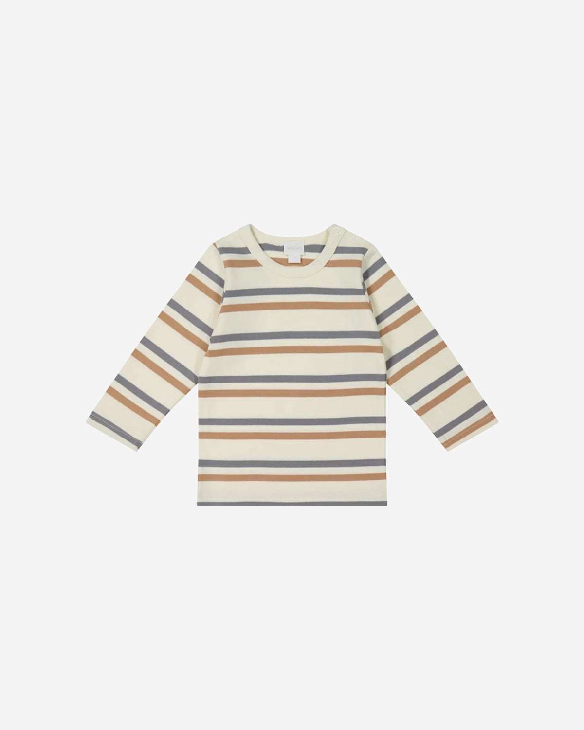 PIMA COTTON VINNY LONG SLEEVE TOP - HUDSON STRIPE