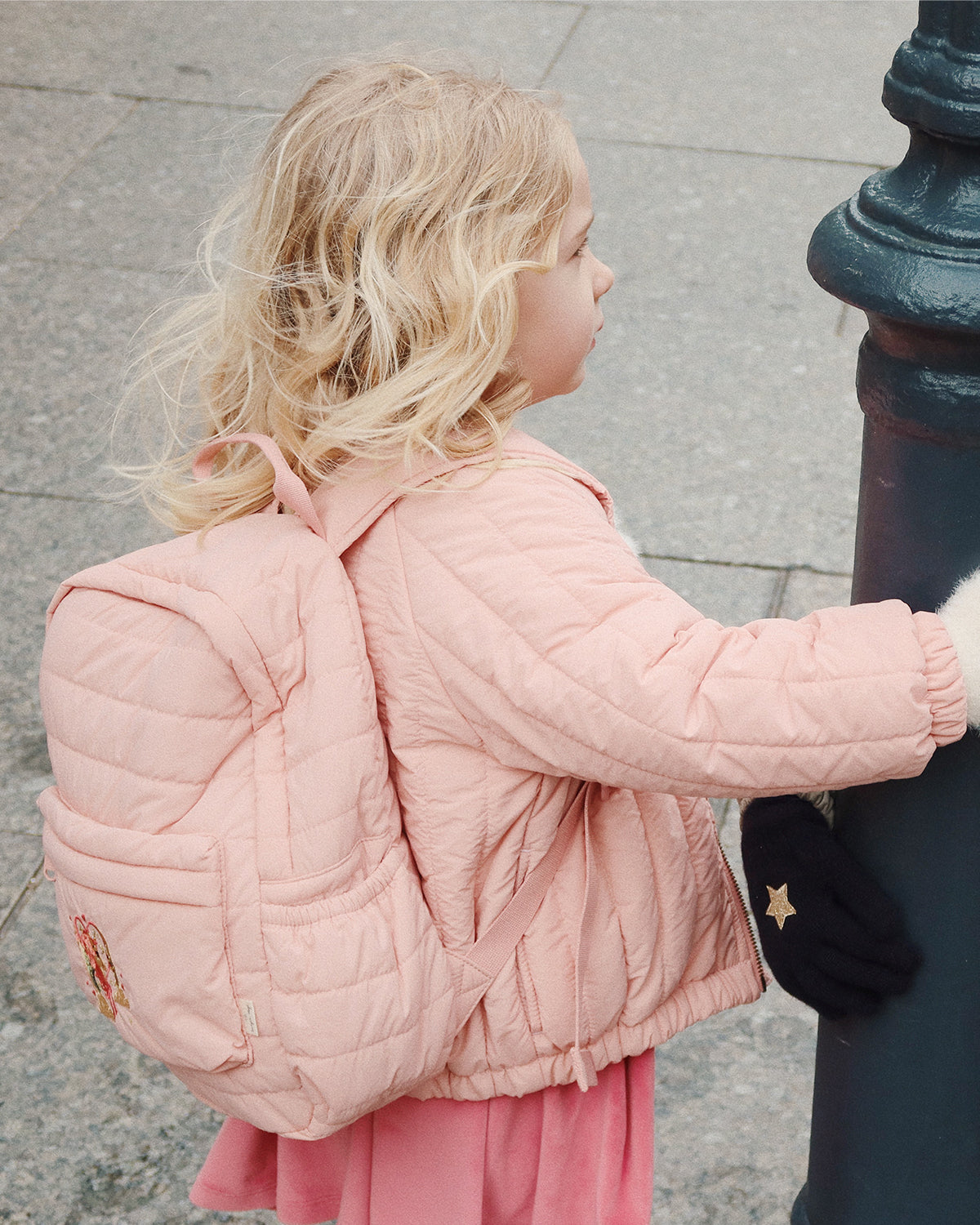 JUNO QUILTED BACKPACK MIDI - MELLOW ROSE