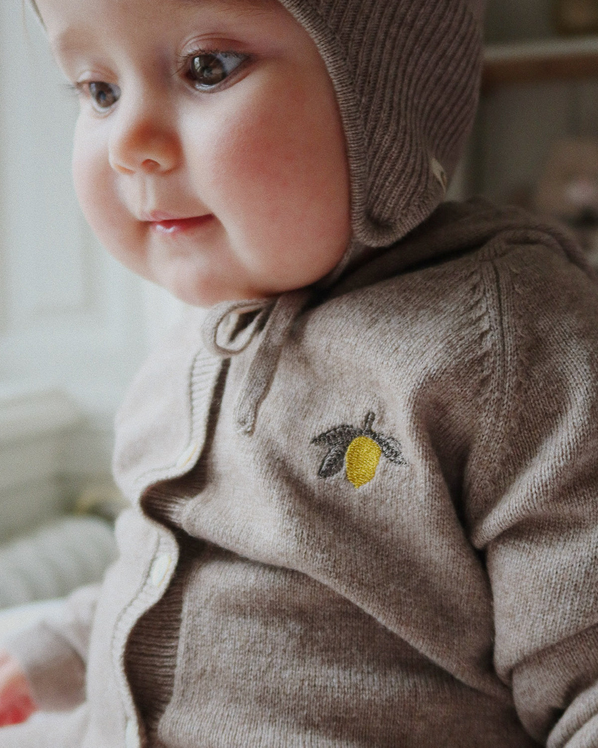 MATTOU KNIT ONESIE - LIGHT BROWN