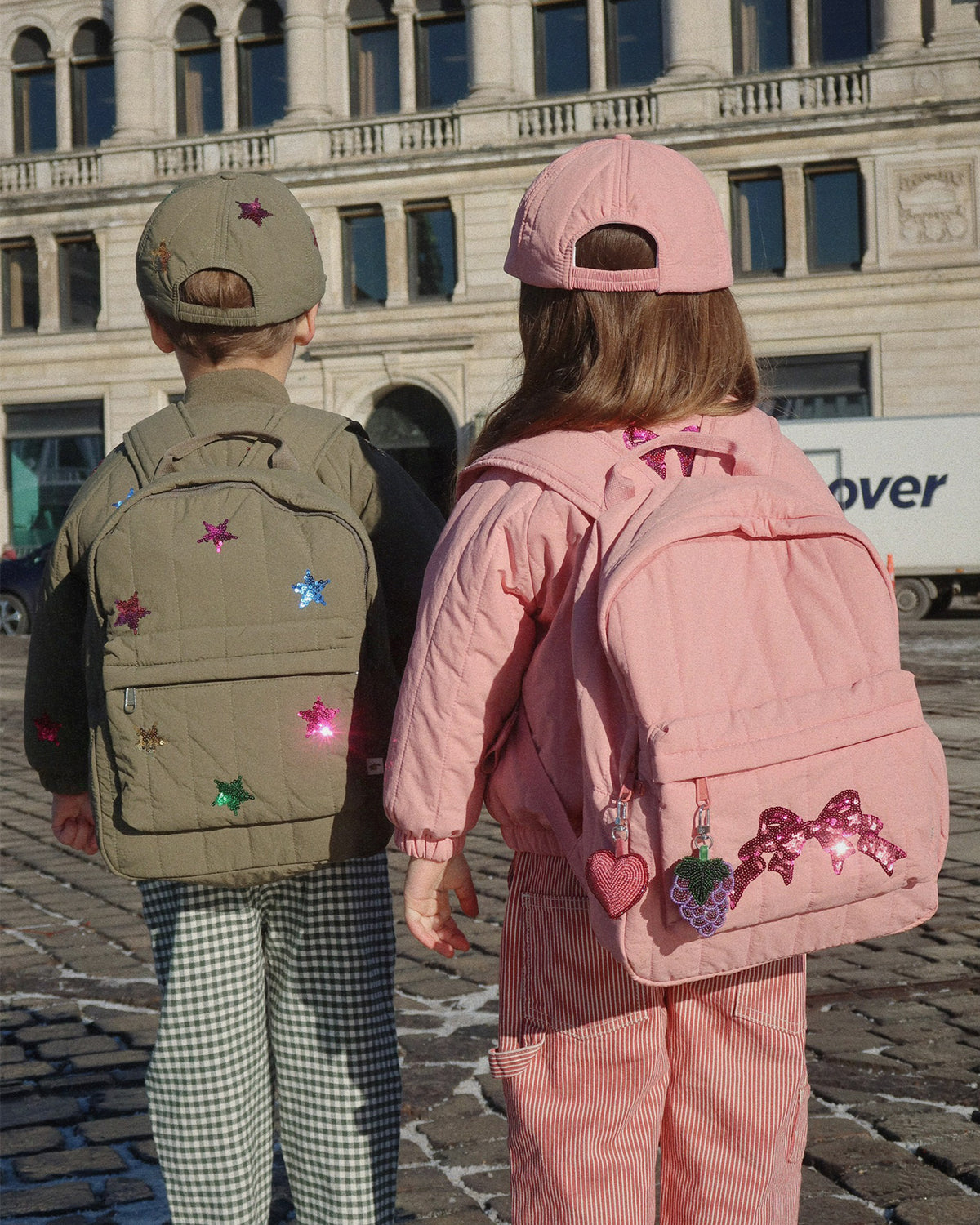 JUNO QUILTED SEQUIN BACKPACK MIDI - ROSETTE