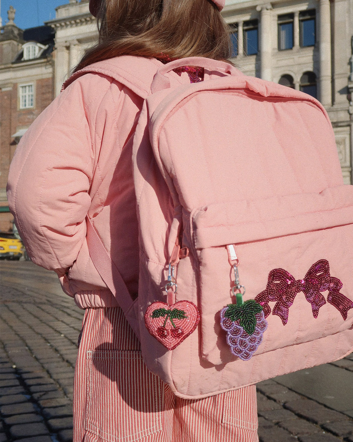 JUNO QUILTED SEQUIN BACKPACK MIDI - ROSETTE