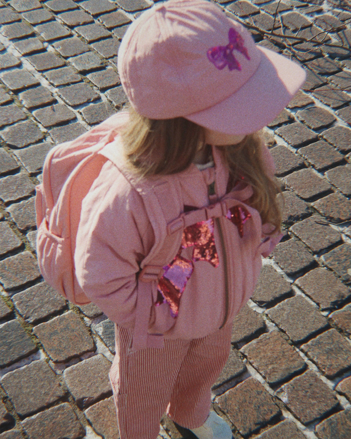 JUNO QUILTED SEQUIN BACKPACK MIDI - ROSETTE