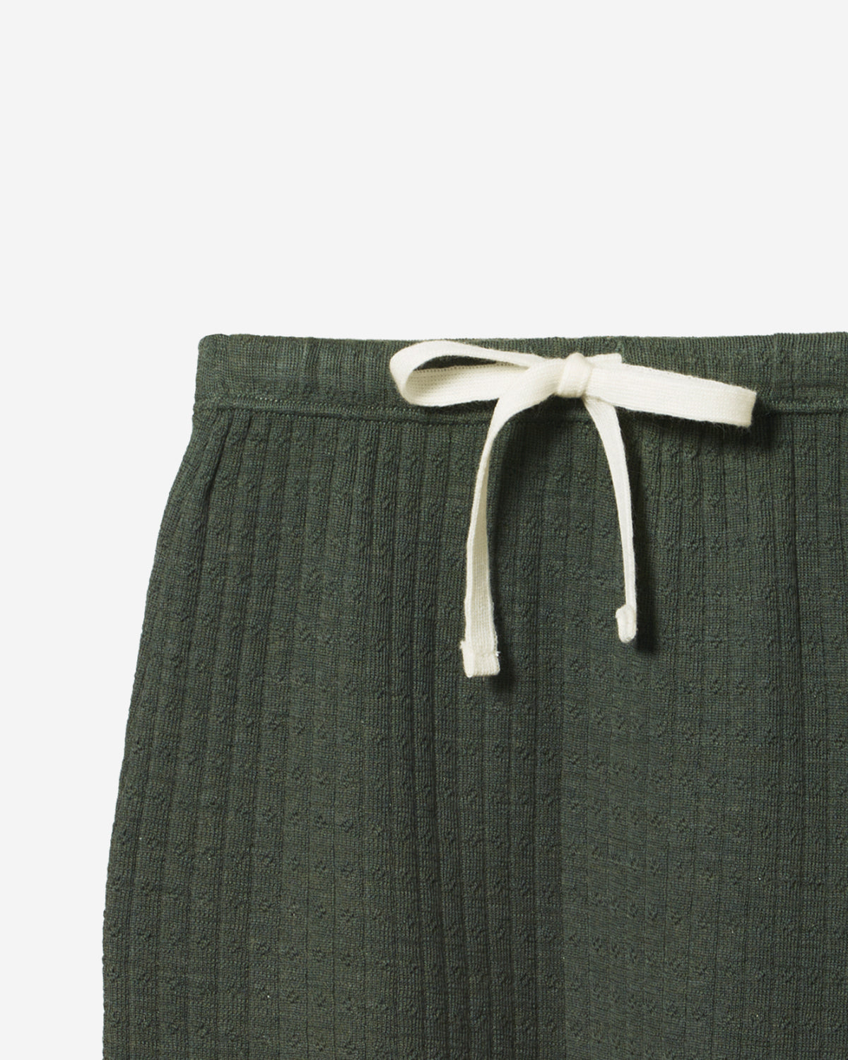 MERINO DRAWSTRING PANTS POINTELLE - THYME