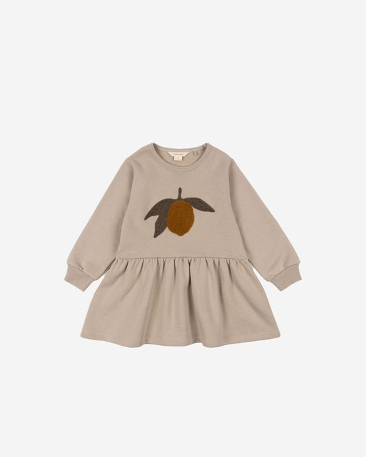 LOU TERRY SWEAT DRESS OCS - OXFORD TAN