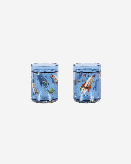 2 PACK GLITTER CUPS - OUTER SPACE