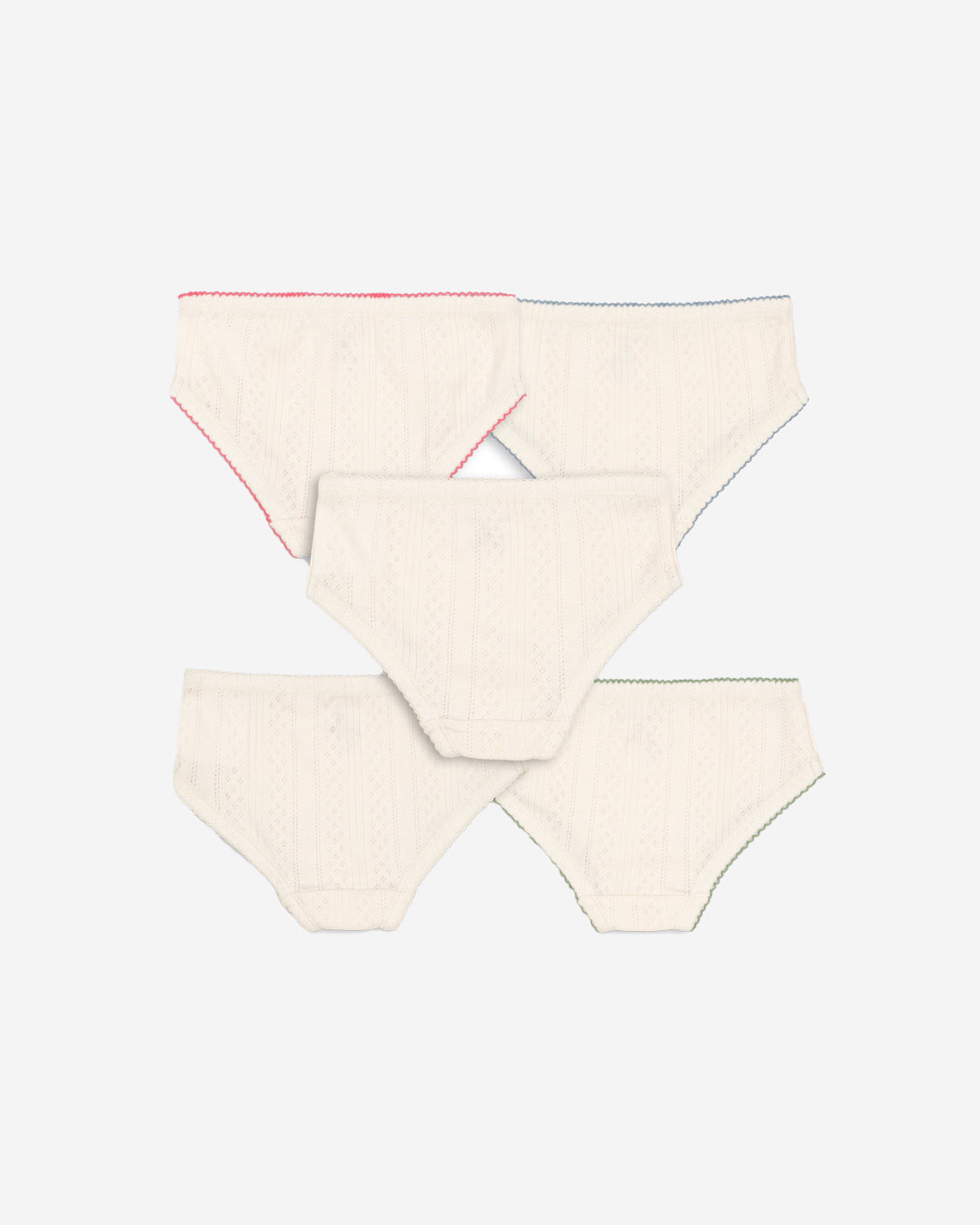 MINNA 5 PACK GIRL UNDERPANTS GOTS - ANTIQUE WHITE