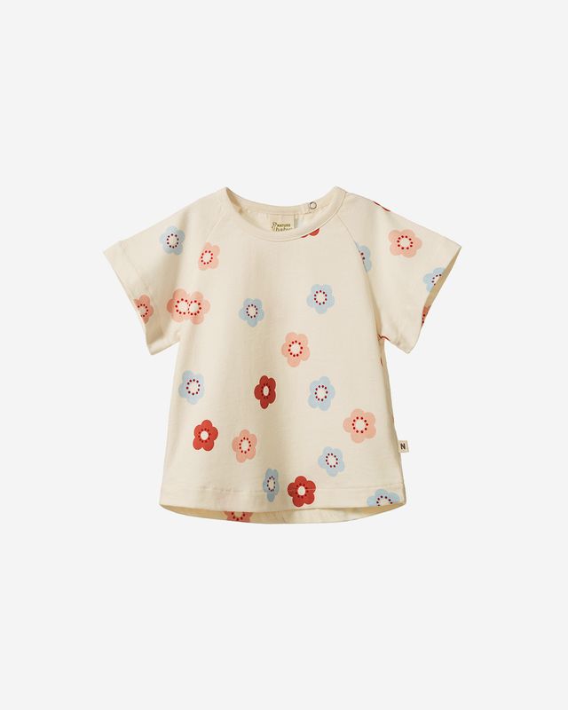 JUNIPER TEE - FLORA STAMP PRINT