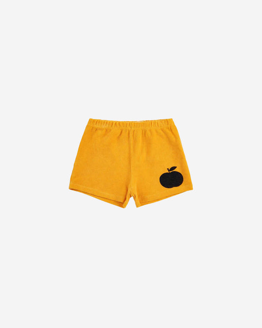 BABY POMA YELLOW TERRY SHORTS