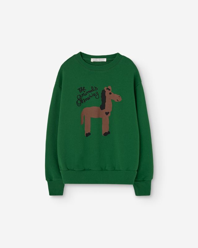 DARK GREEN BEAR SWEATSHIRT