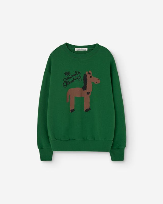 DARK GREEN BEAR SWEATSHIRT