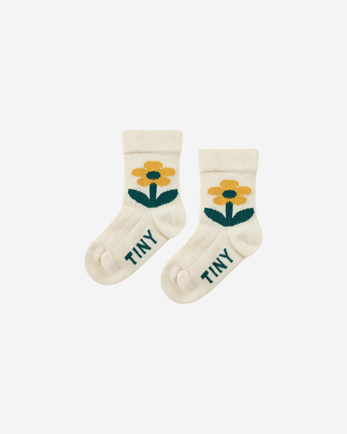 FLOWER MEDIUM SOCKS - LIGHT CREAM