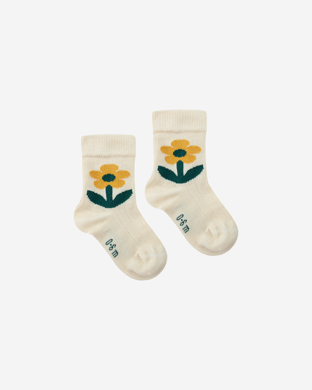 FLOWER MEDIUM SOCKS - LIGHT CREAM