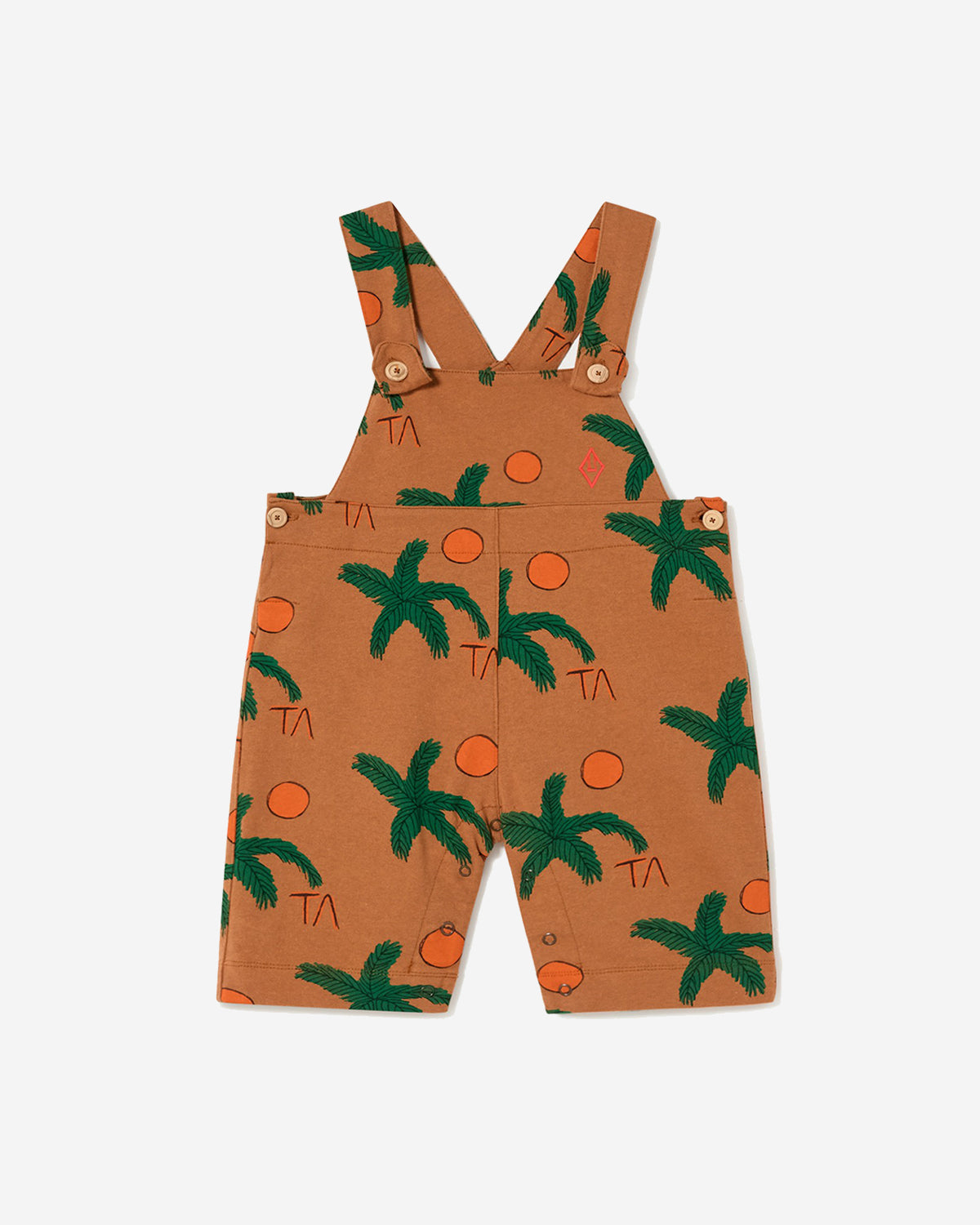 JERSEY MULE BABY OVERALLS BROWN